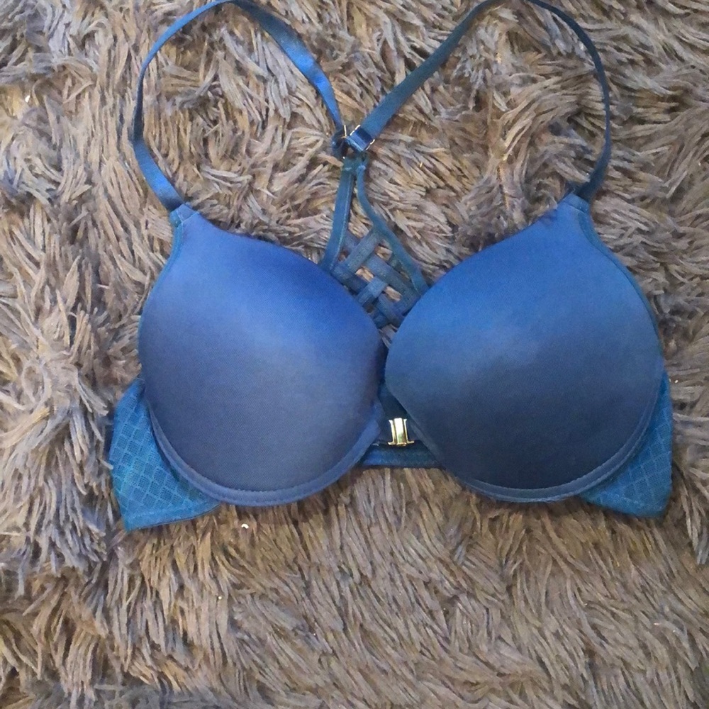 Tart Noir 34C cage bra with front clasp.